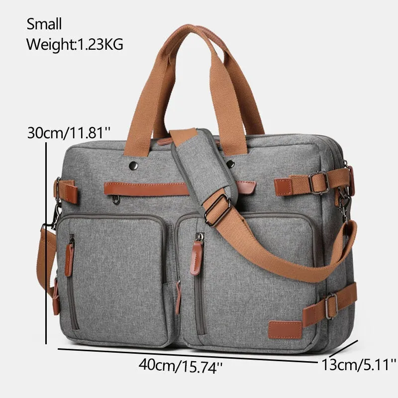 Men Casual Multicarry Large Capacity 15.6/17 Inch Laptop Bag Backpack Multi-pocket Crossbody