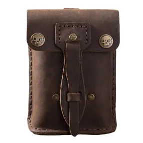 Men Genuine Leather Vintage 5.5 Inch Phone Bag Outdoor Cowhide Waist With Olecranon Buckle