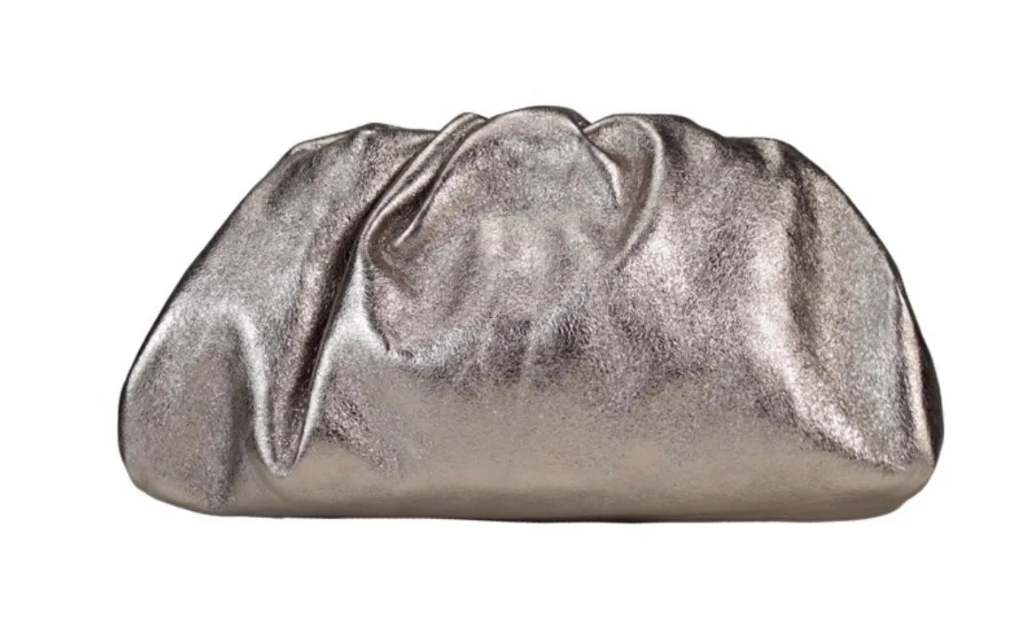 Metallic Cloud Clutch