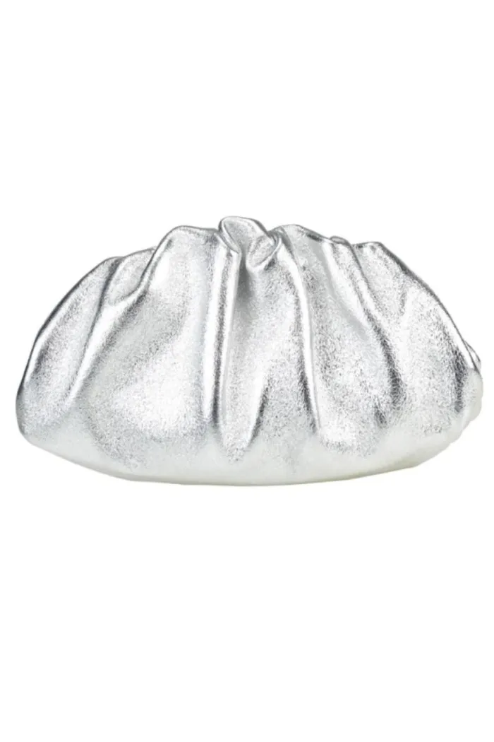 Metallic Cloud Clutch