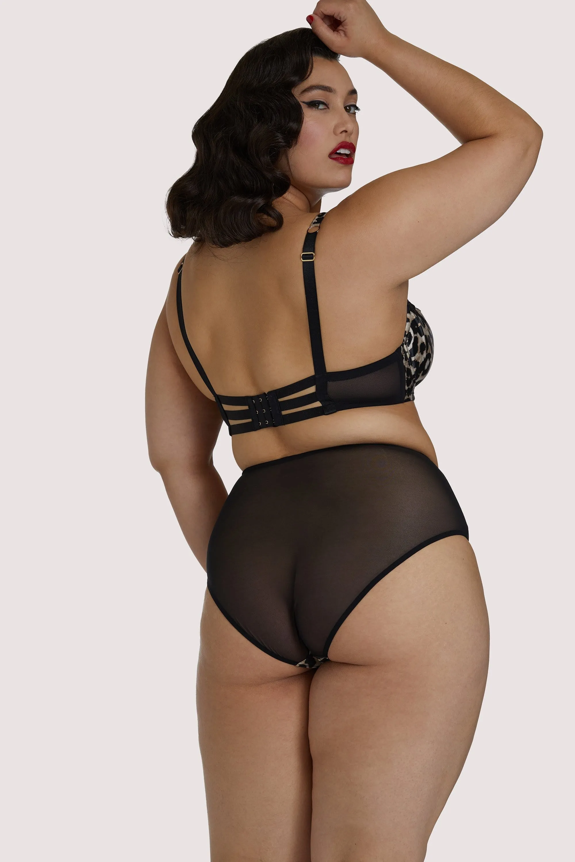 Millicent Leopard High Waist Curve Brief