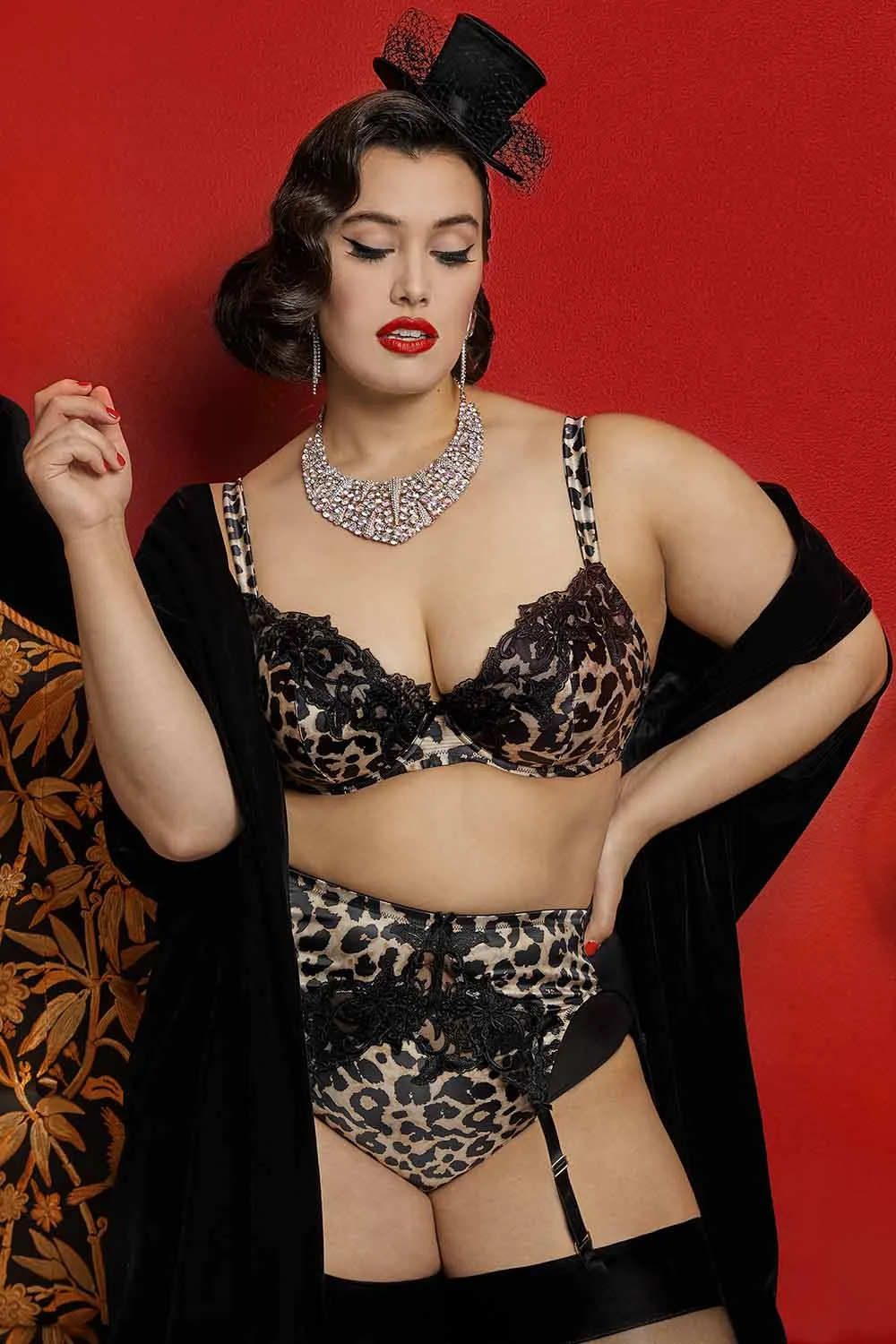 Millicent Leopard High Waist Curve Brief