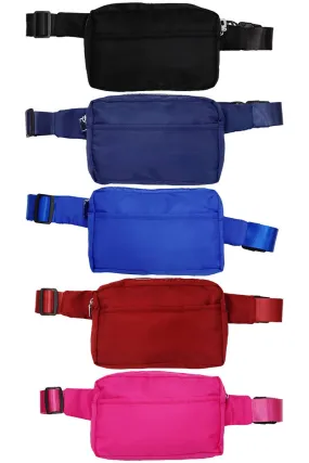 Minimal Matte Solid Color Belt Bag Fanny Pack