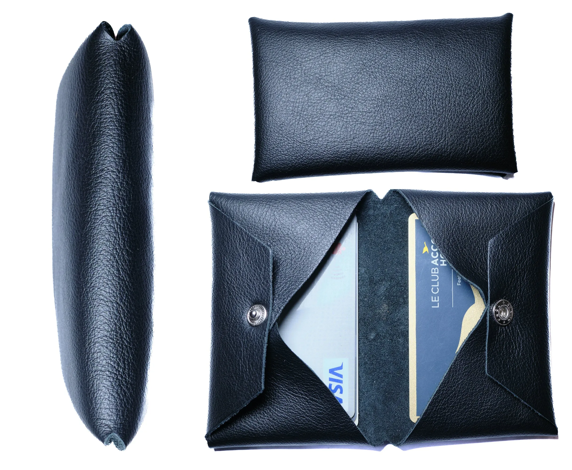 Minimalist Bifold Wallet - Alcantara Wallet for Men and Women - Leather Mens Wallets