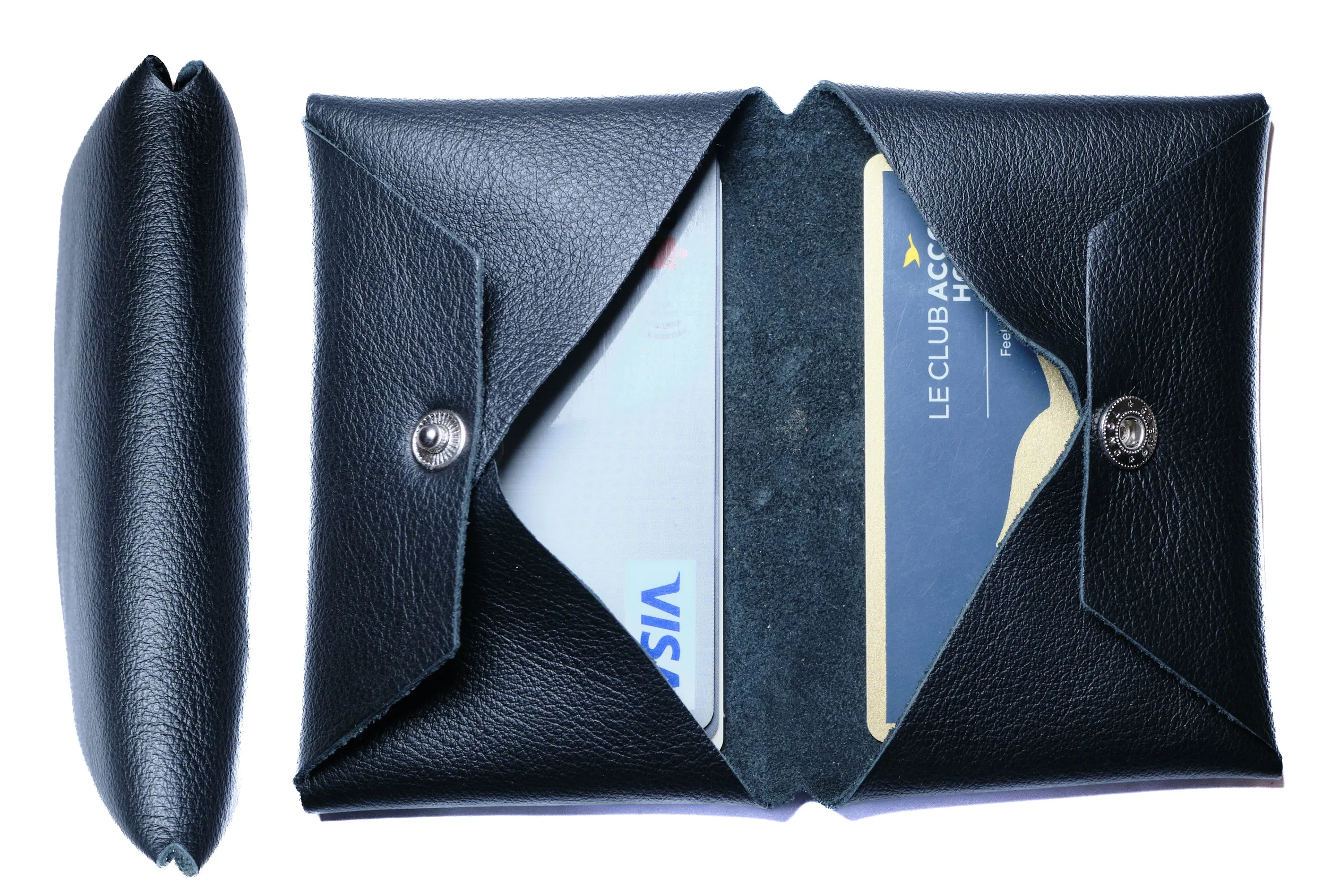 Minimalist Bifold Wallet - Alcantara Wallet for Men and Women - Leather Mens Wallets