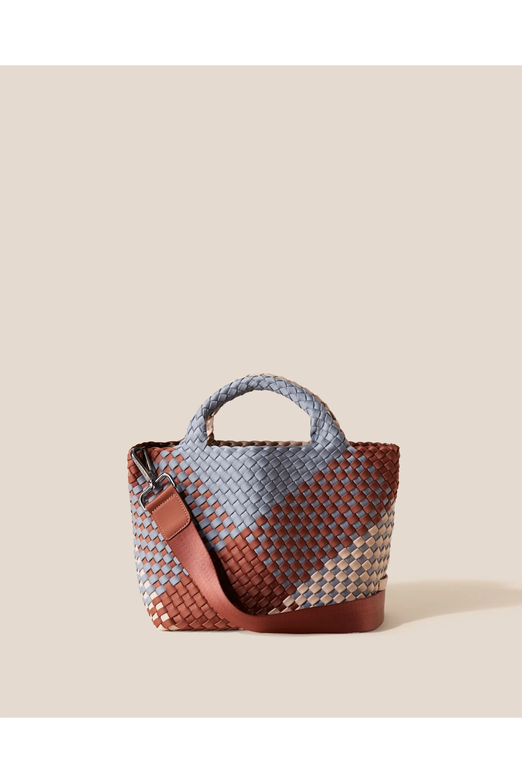 NAGHEDI St. Barth's Small Graphic Geo Woven Tote Bag SN0140G | Taos