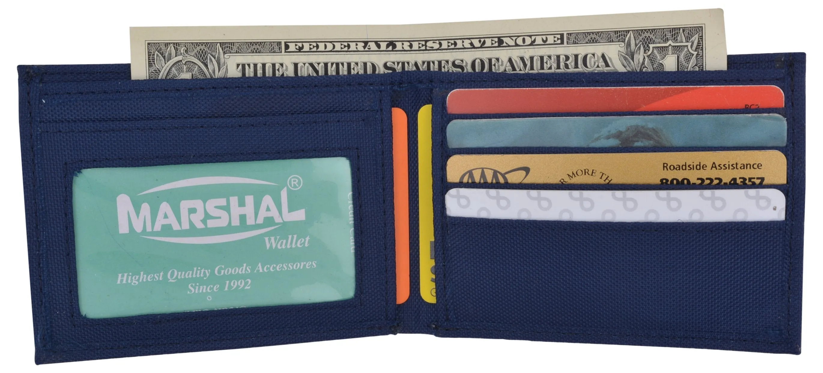 New Nylon Slim Compact Boys ID Card Bifold Wallet T200