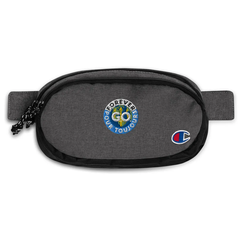 On-The-Go-With Forever GO - Champion Fanny Pack -Unisex- Travel Pouch With Forever GO Embroidery Patch