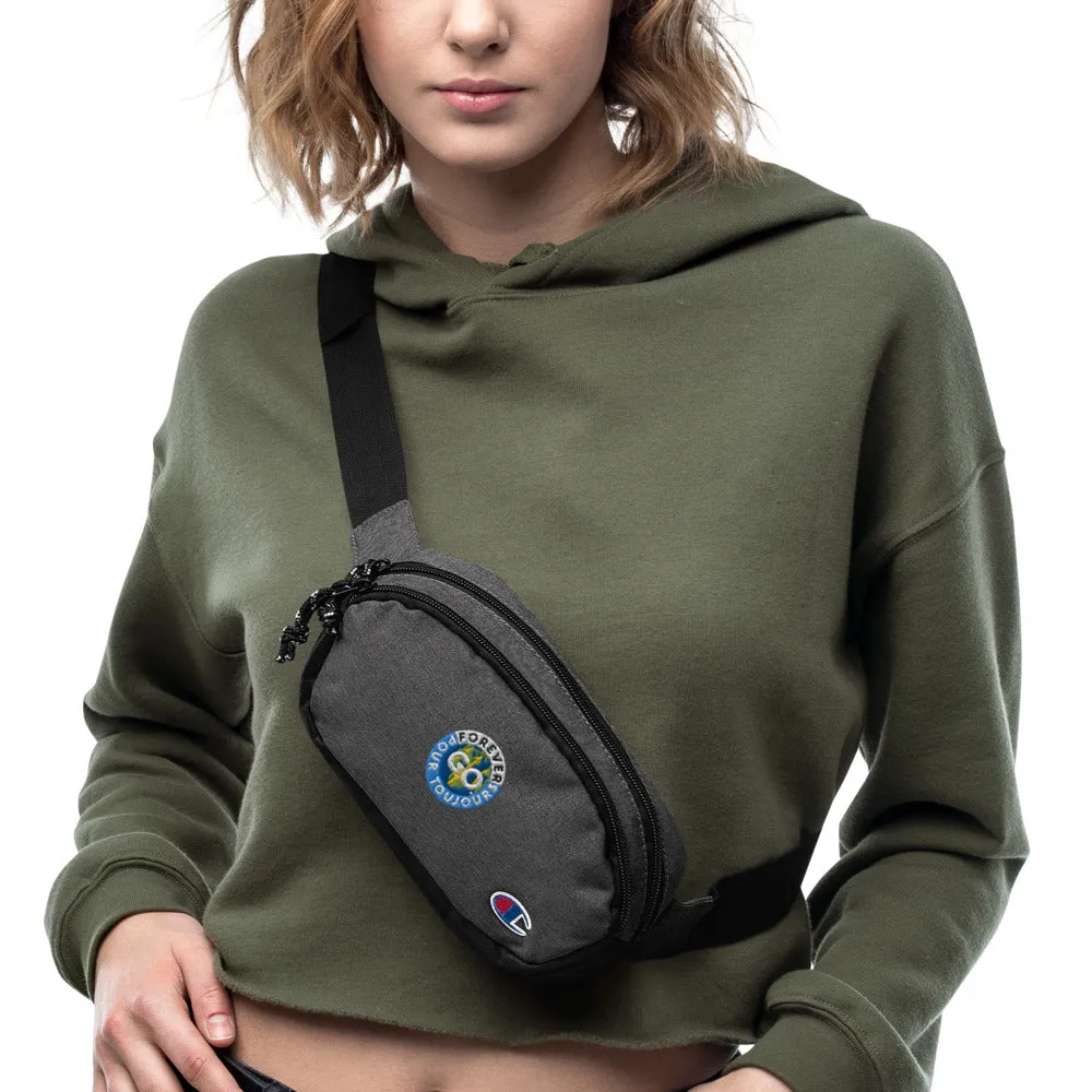 On-The-Go-With Forever GO - Champion Fanny Pack -Unisex- Travel Pouch With Forever GO Embroidery Patch