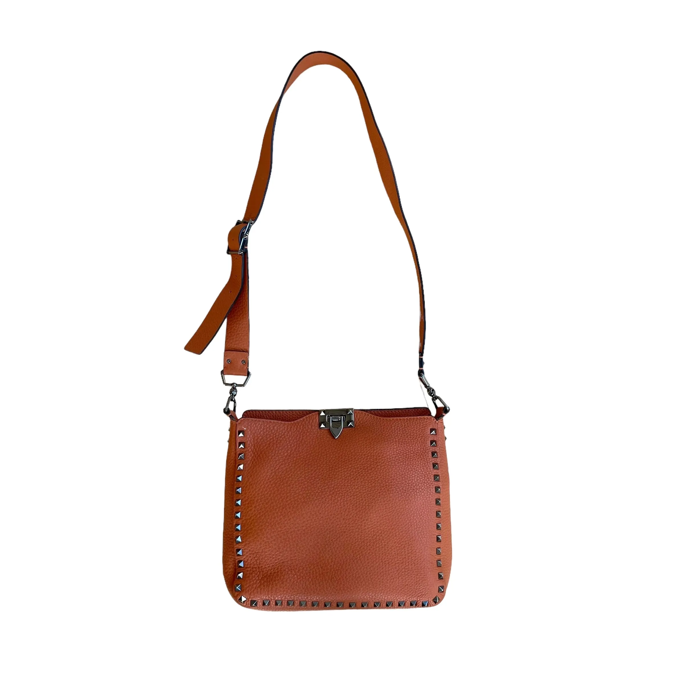 Orange Rockstud Crossbody Bag