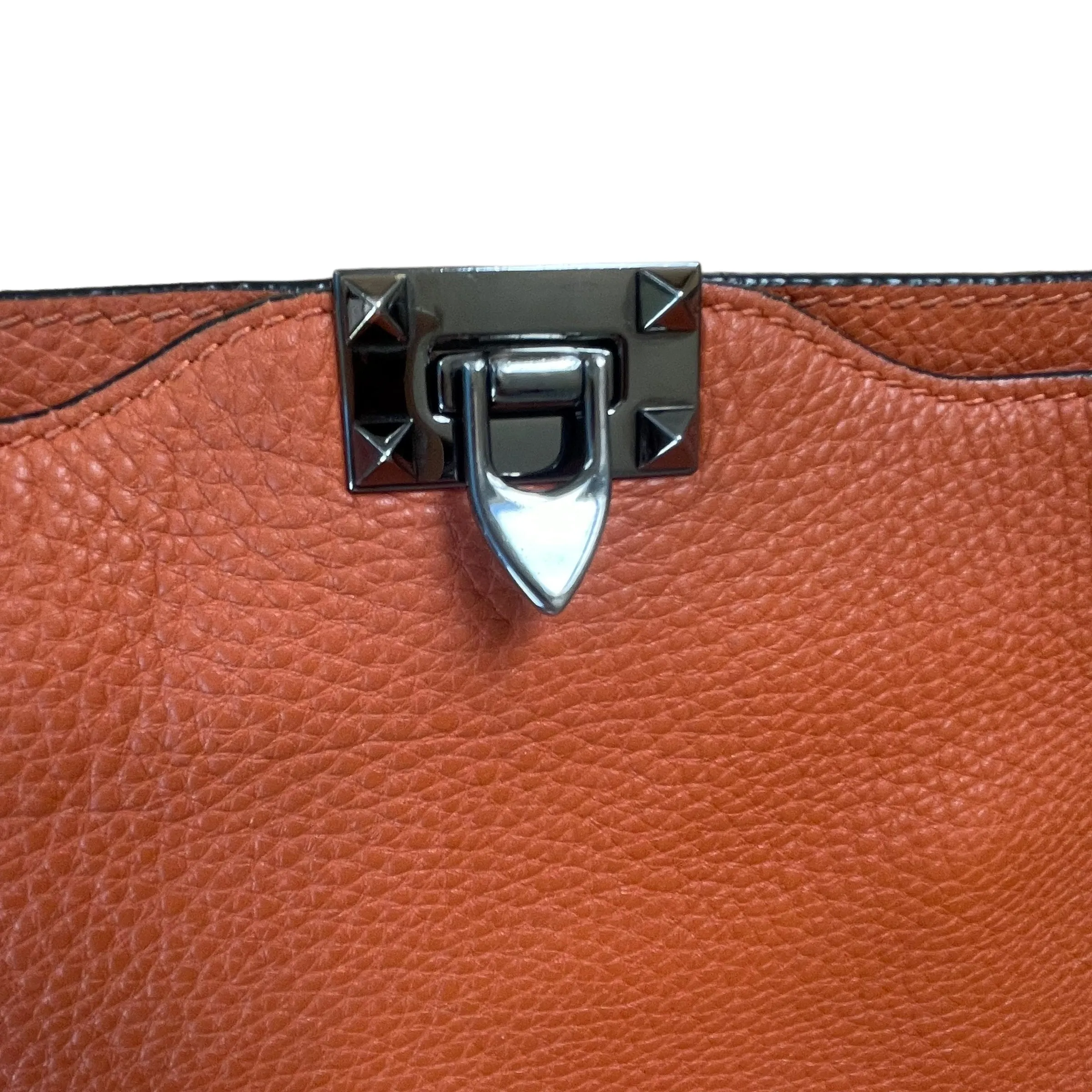 Orange Rockstud Crossbody Bag