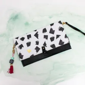 Paint Black Clutch Bag