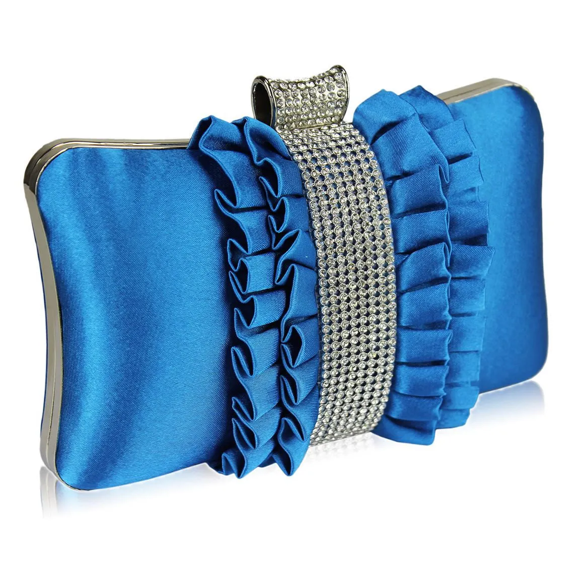 Payton Satin and Crystal Clutch Handbag