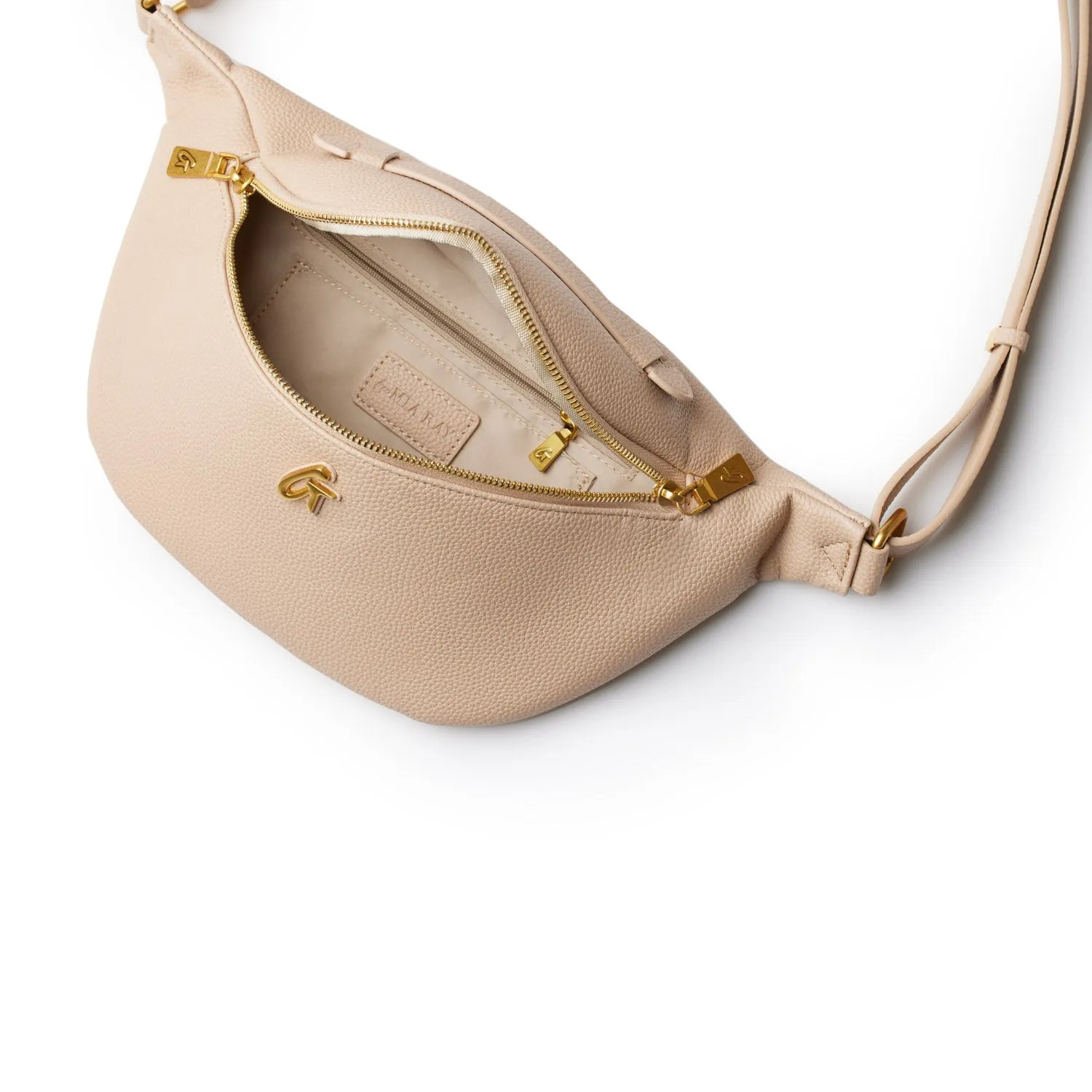 PEBBLE FANNY PACK - NUDE