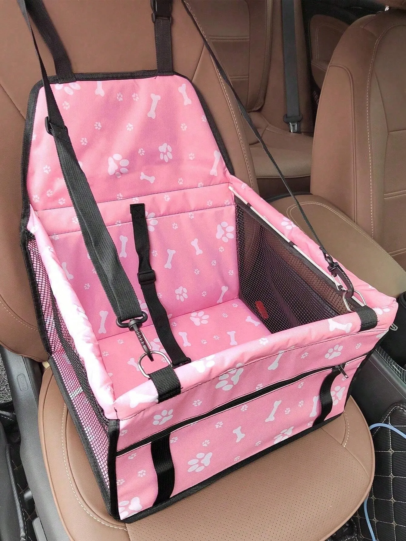 Pet Car Seat, Pet Carrier Basket For Dog And Cat, Pet Car Travel Bag