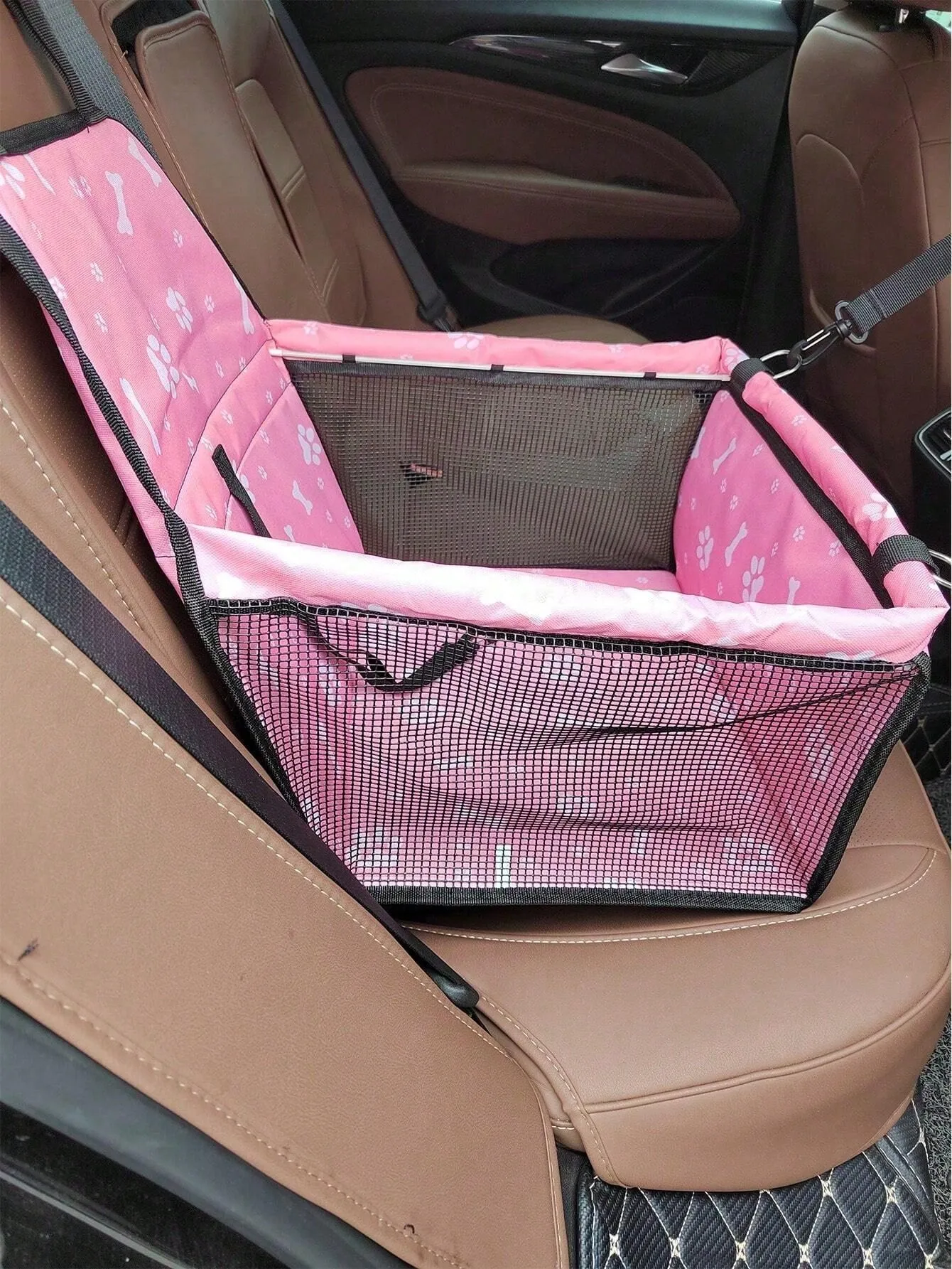 Pet Car Seat, Pet Carrier Basket For Dog And Cat, Pet Car Travel Bag