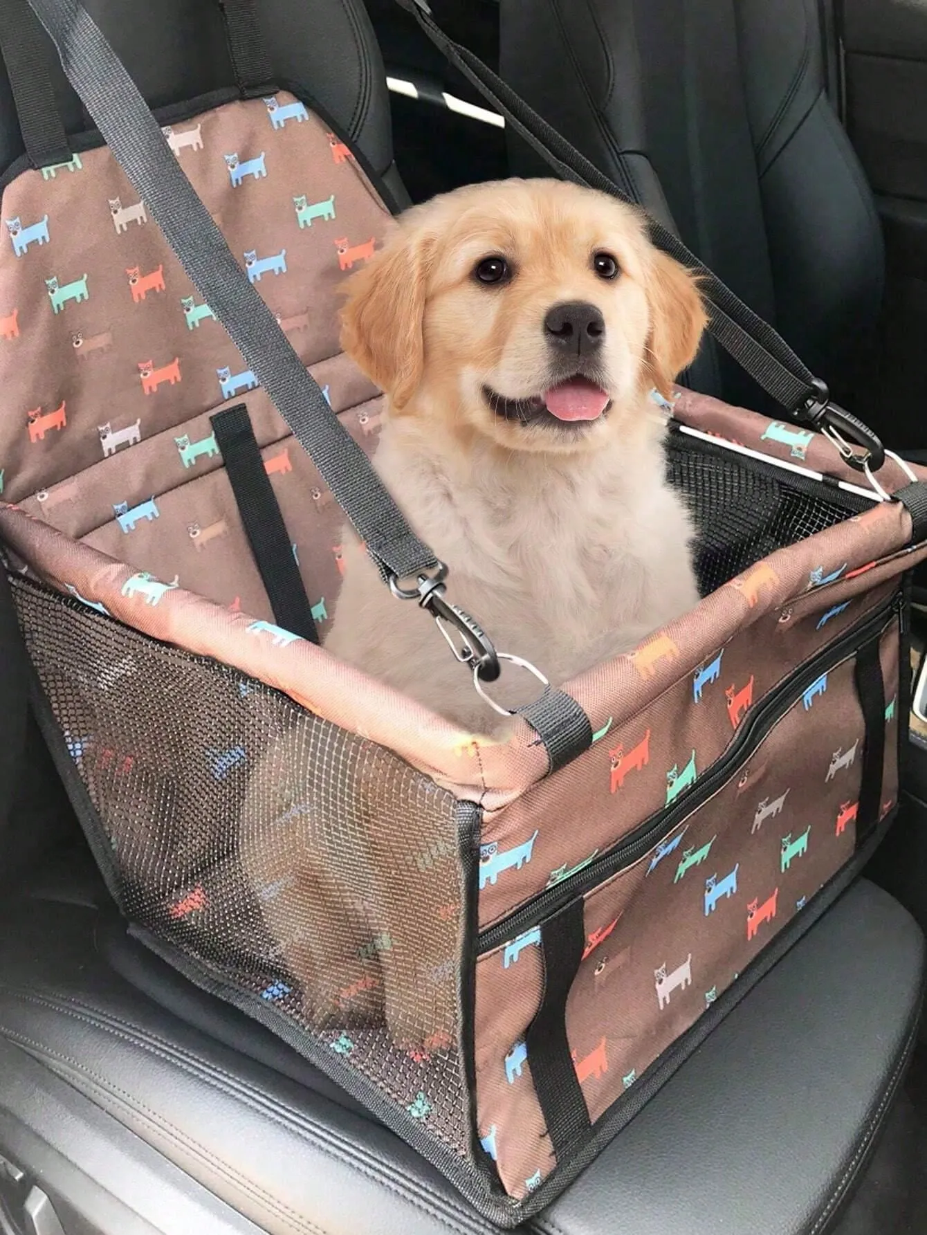 Pet Car Seat, Pet Carrier Basket For Dog And Cat, Pet Car Travel Bag