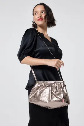 Pewter Metallic Clutch Bag