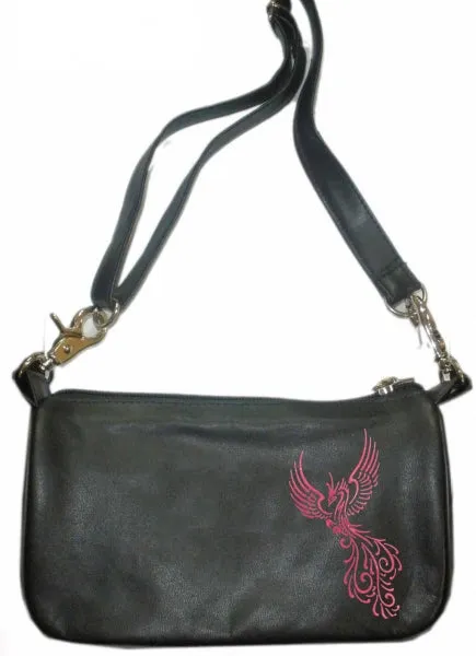 Phoenix bird red hip clip bag