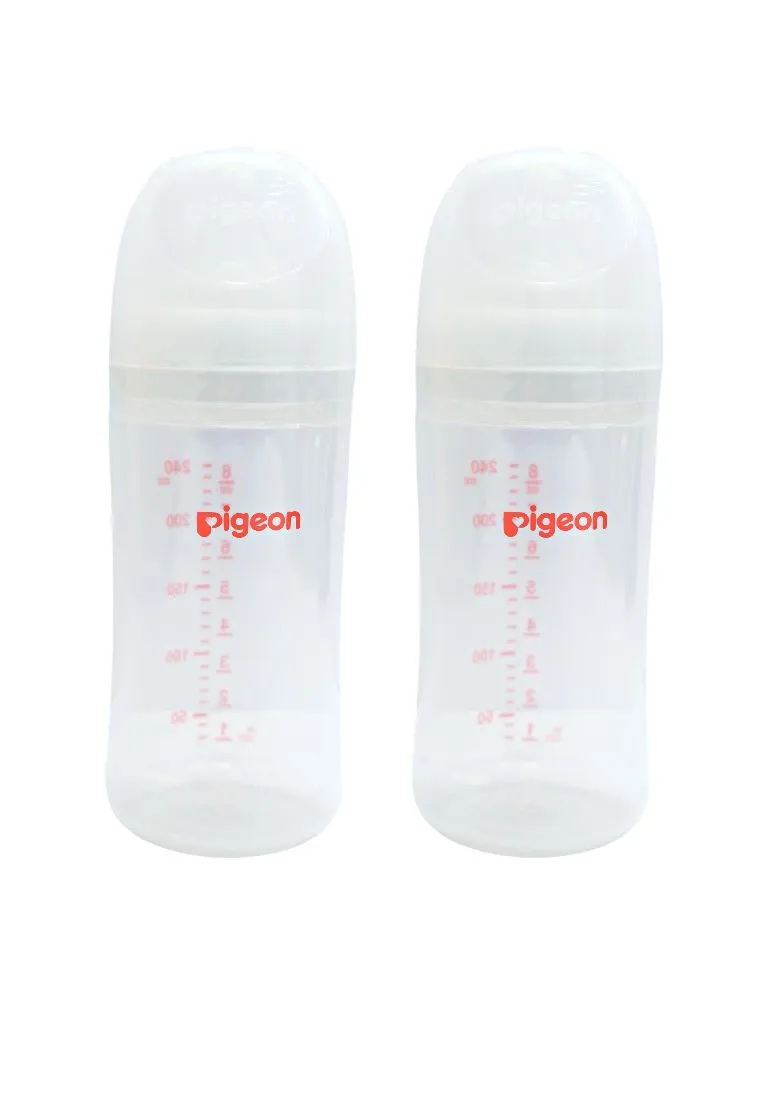 Pigeon Wide-neck Pro Feeding Bottle Twin Pack 240ml