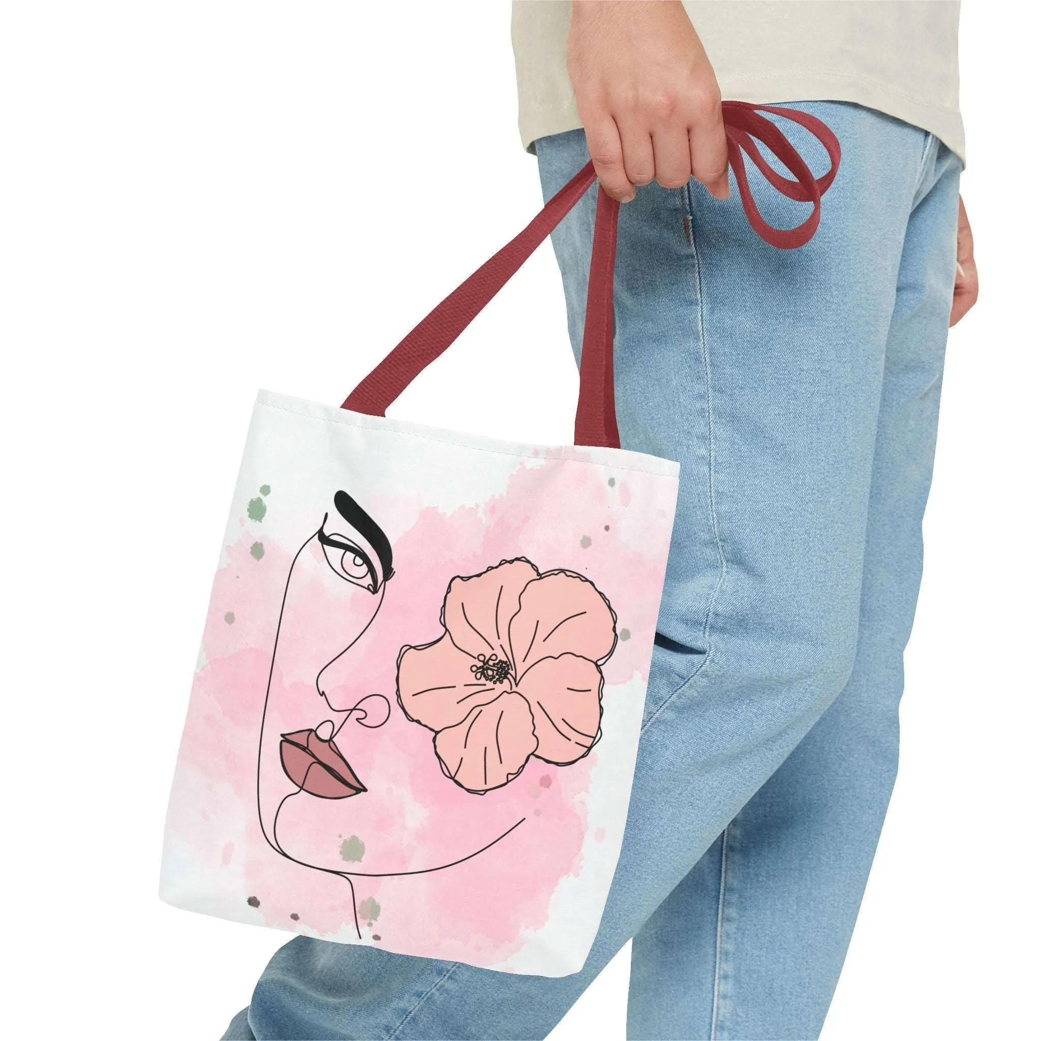 Pink Flower Eye Tote Bag