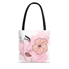 Pink Flower Eye Tote Bag