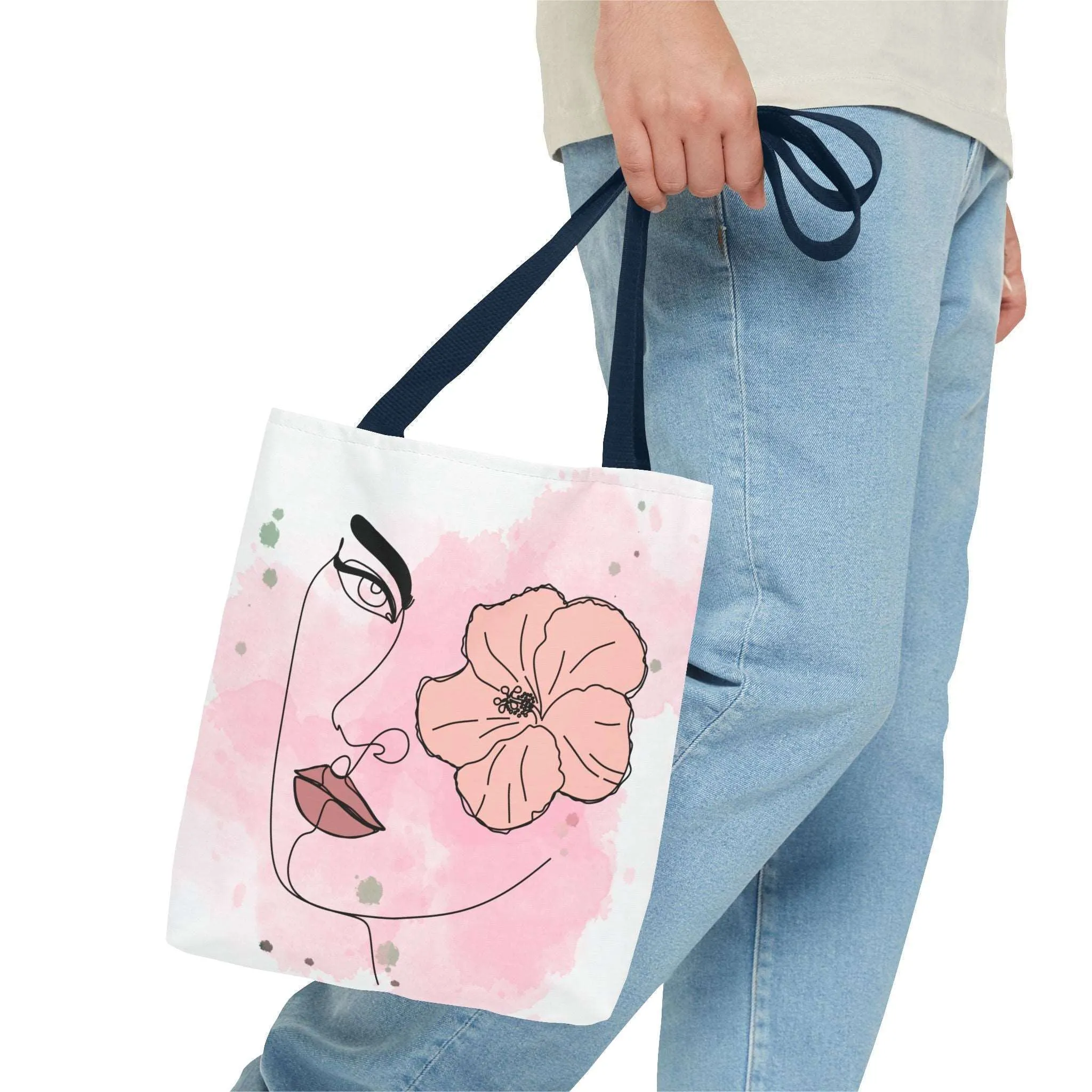 Pink Flower Eye Tote Bag