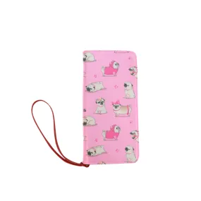 Pink Pug cute Women's Clutch Wallet