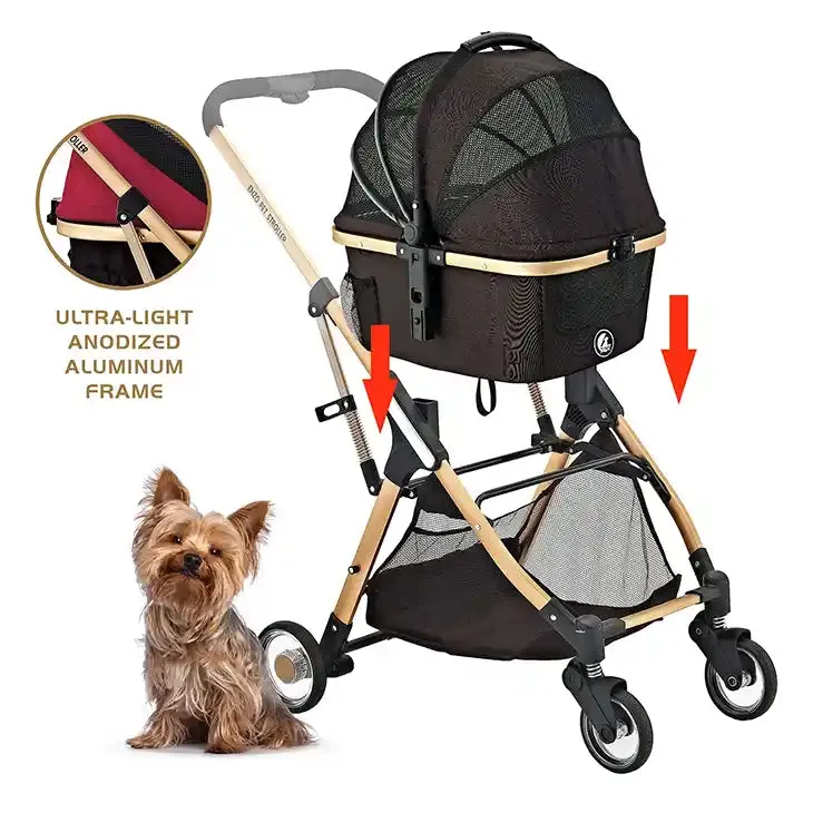 Pista Lightweight 3-in-1 Travel Pet Stroller (up to 45 lbs)