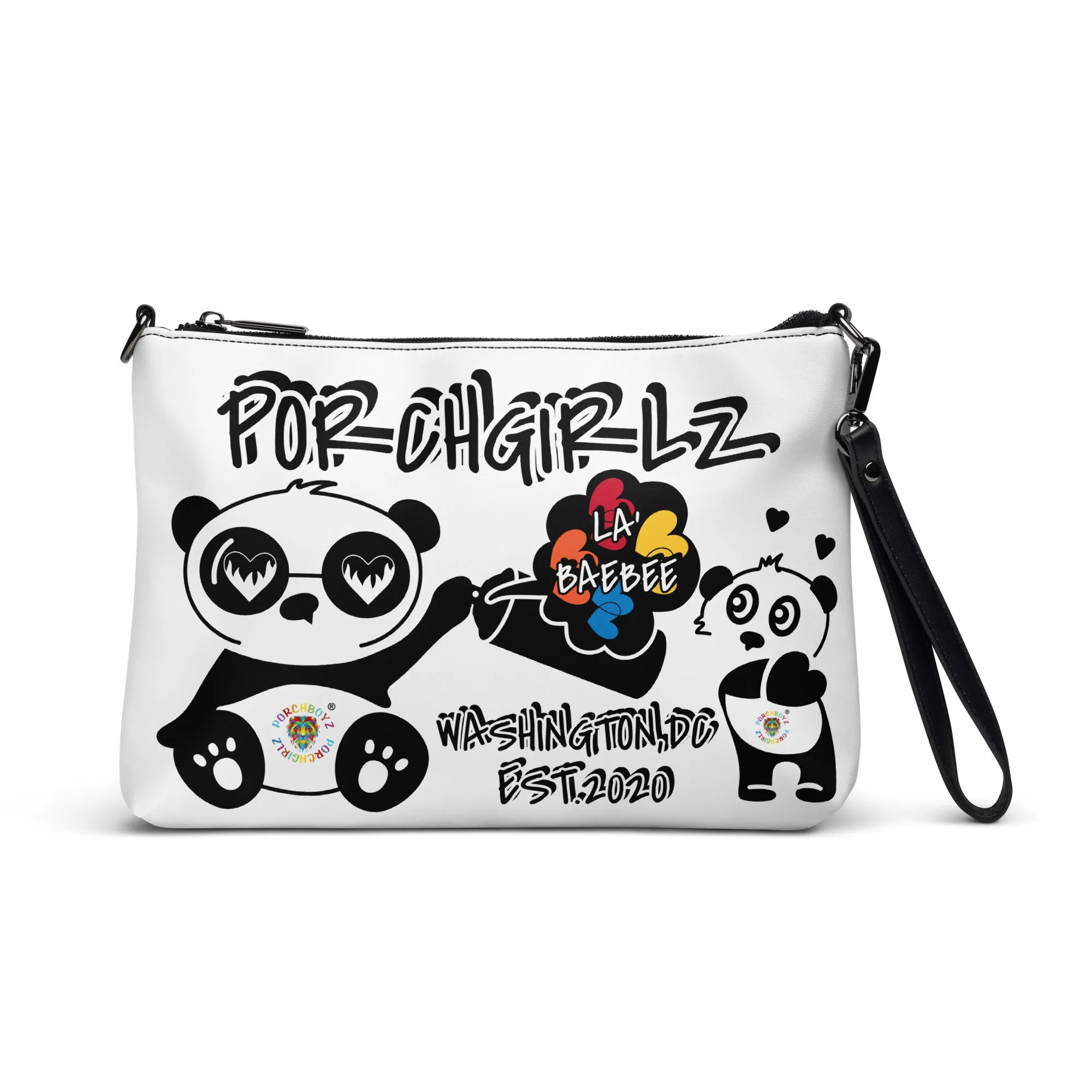 Porchgirlz "La'Baebee" (White) Crossbody bag