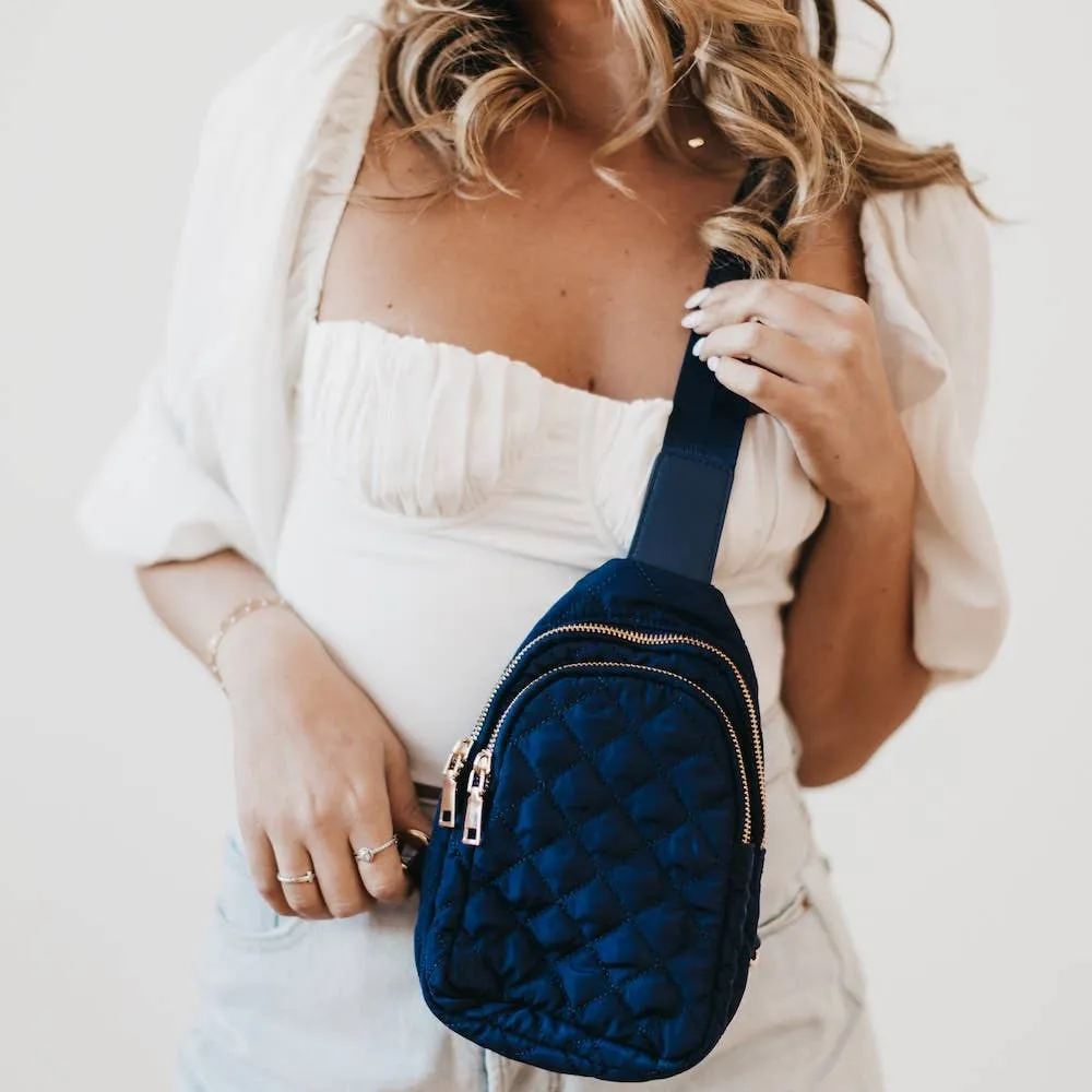 Pretty Simple | Pinelope Puffer Bum Bag: Navy