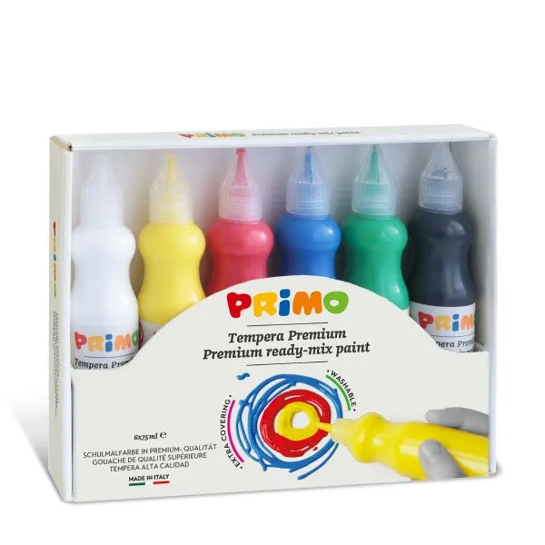 Primo 75mL Poster Paints 6pk