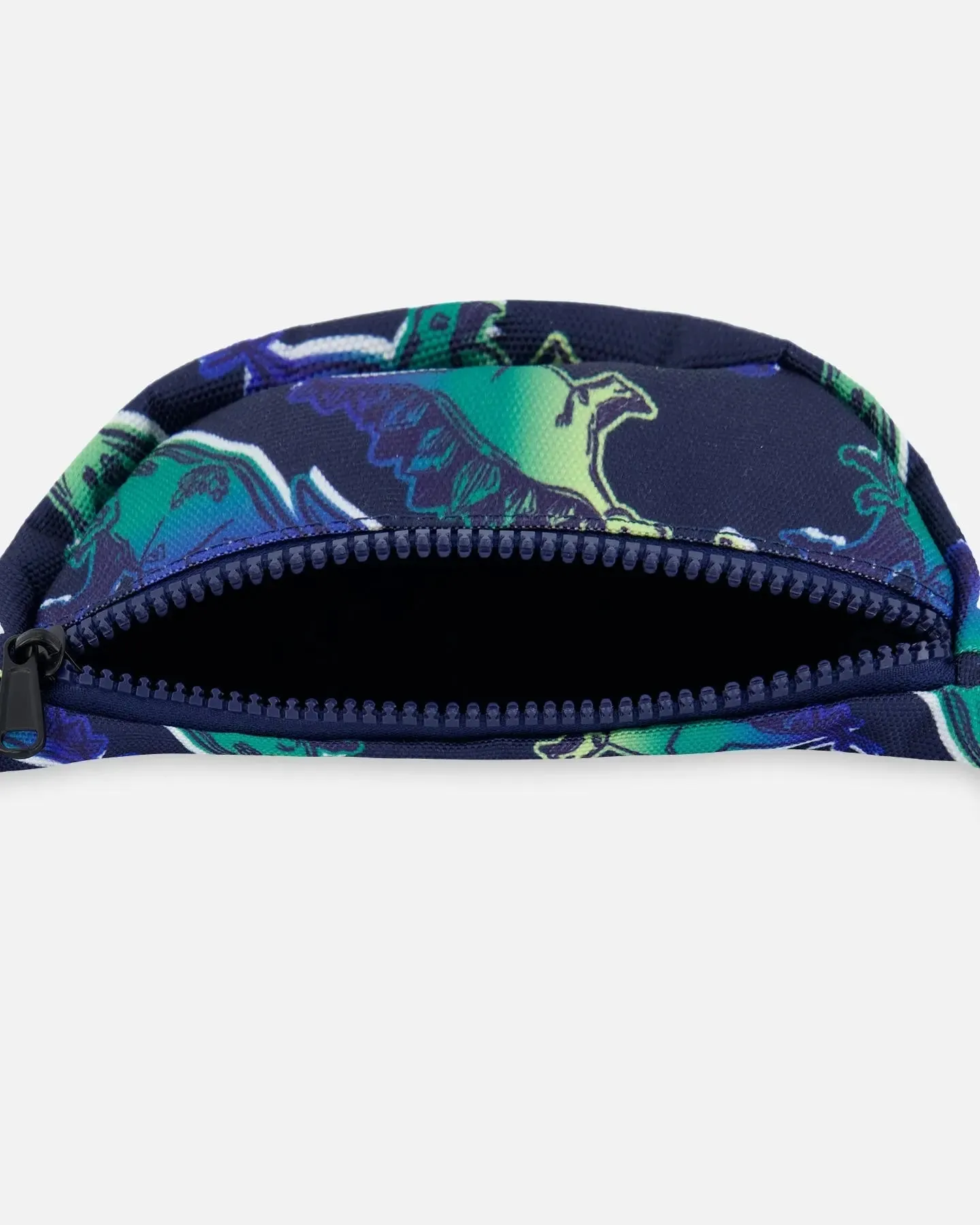 Printed Fanny Pack Blue And Green Dino On Navy