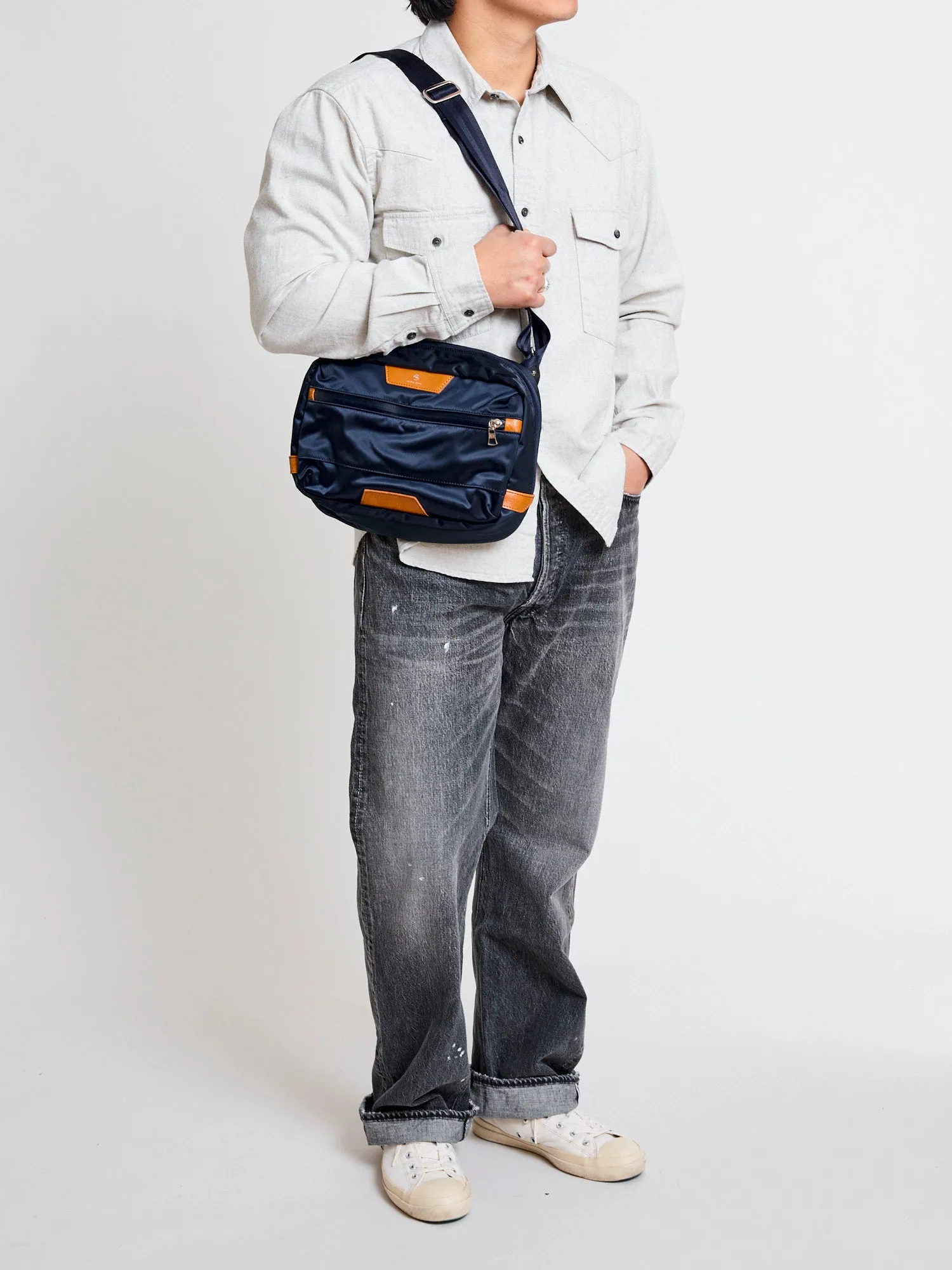 Progress Shoulder Carry Bag in Navy