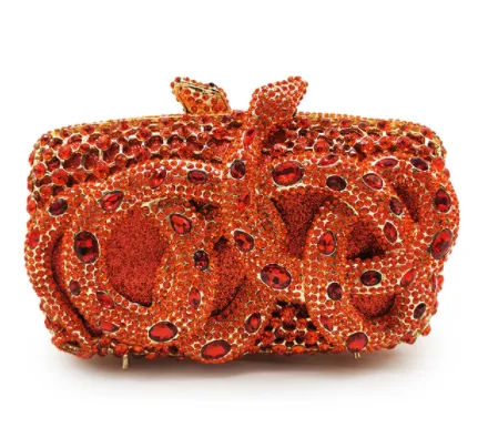 Python Rhinestone Dinner Bag