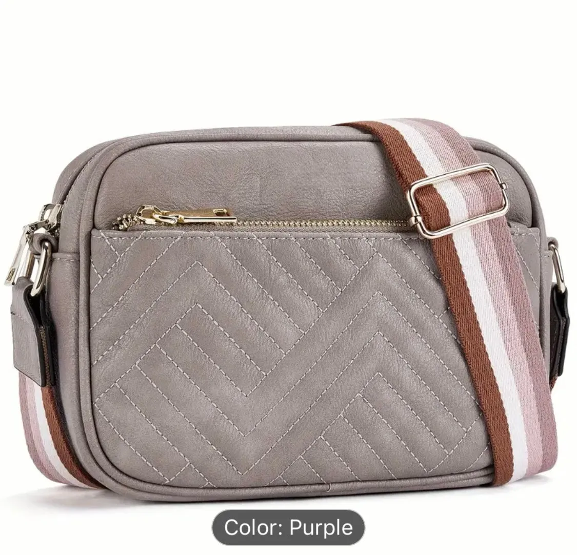 quilted vegan leather crossbody