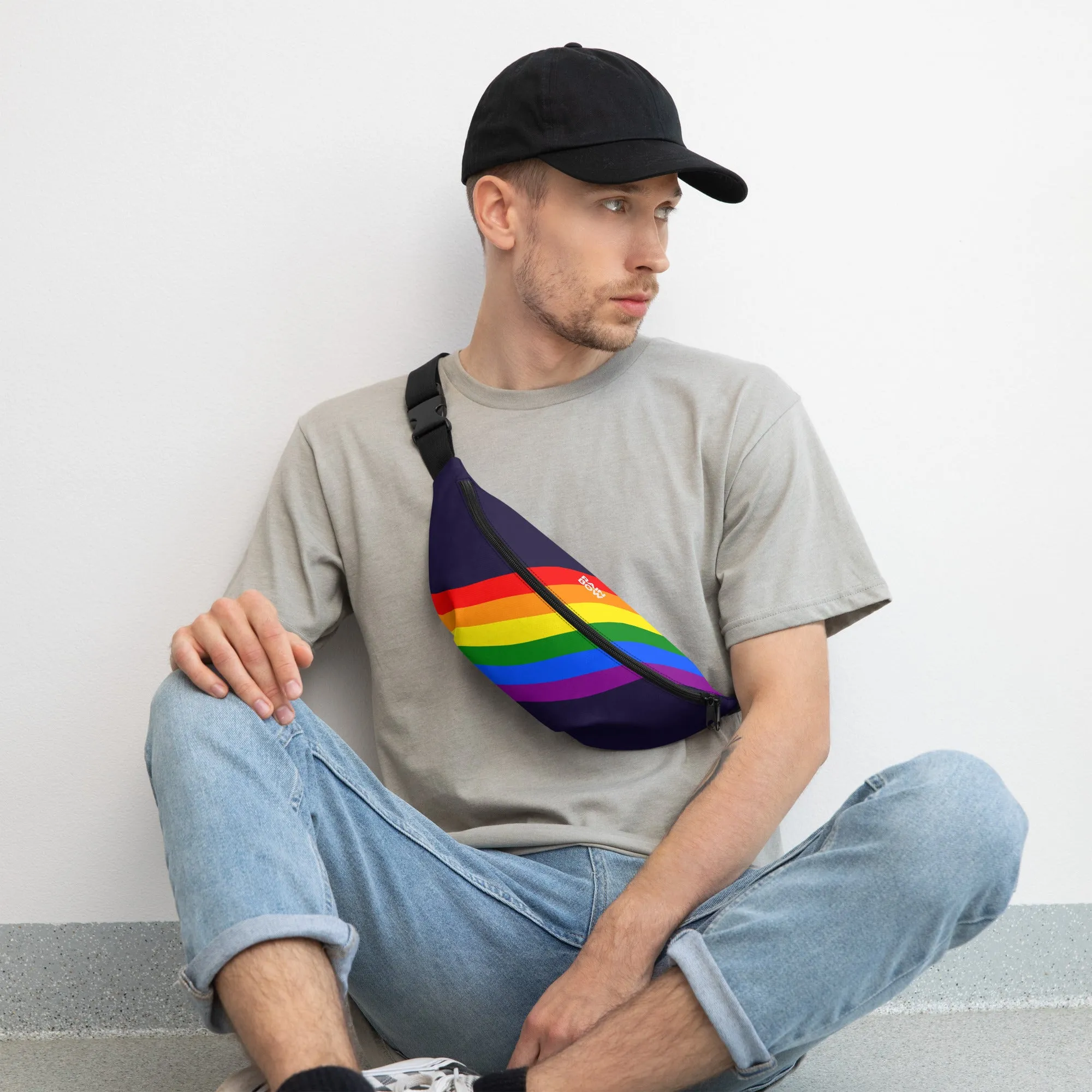 Rainbow Pride Flag Diagonal Fanny Pack/Bum Bag