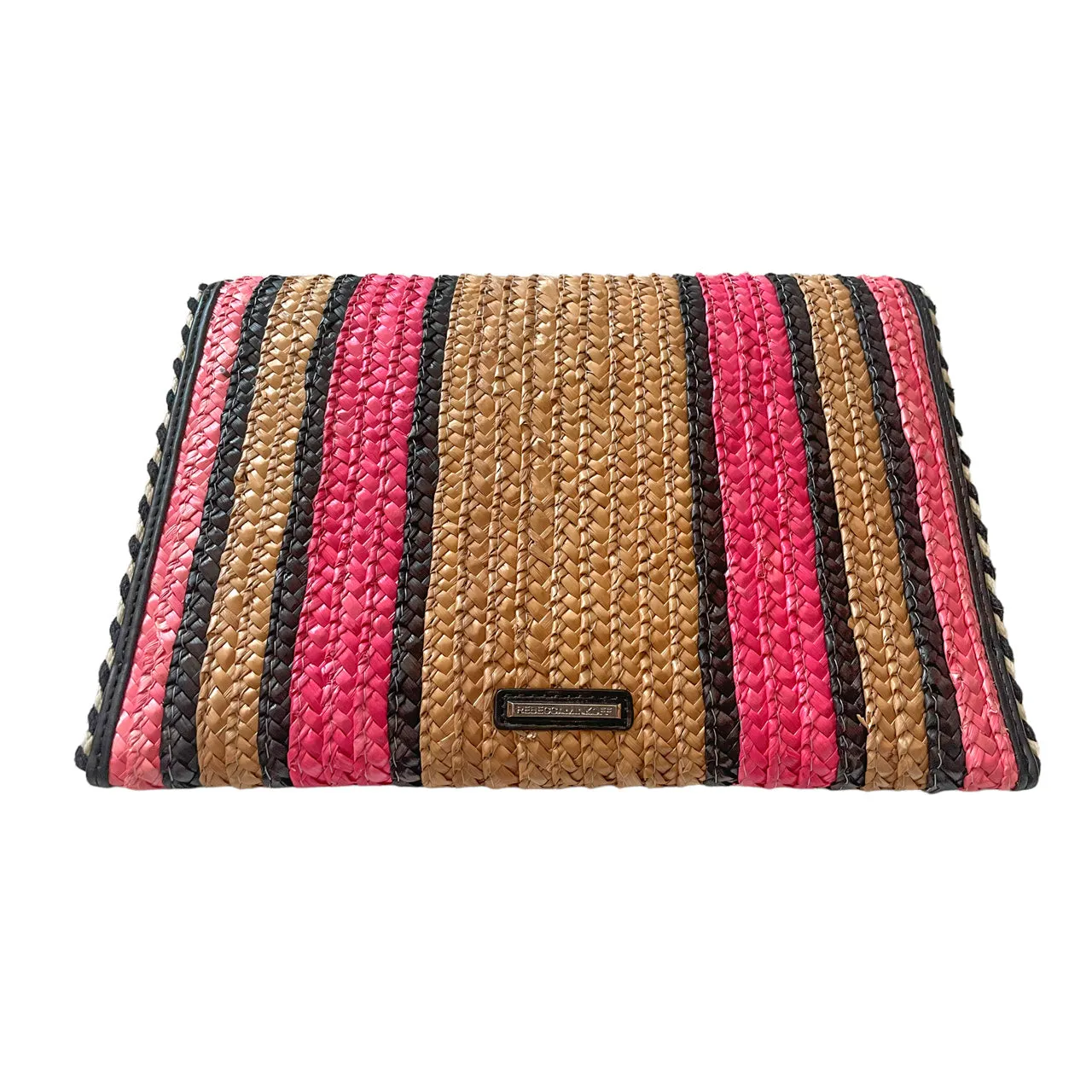 Rebecca Minkoff Leo Straw Clutch Bag