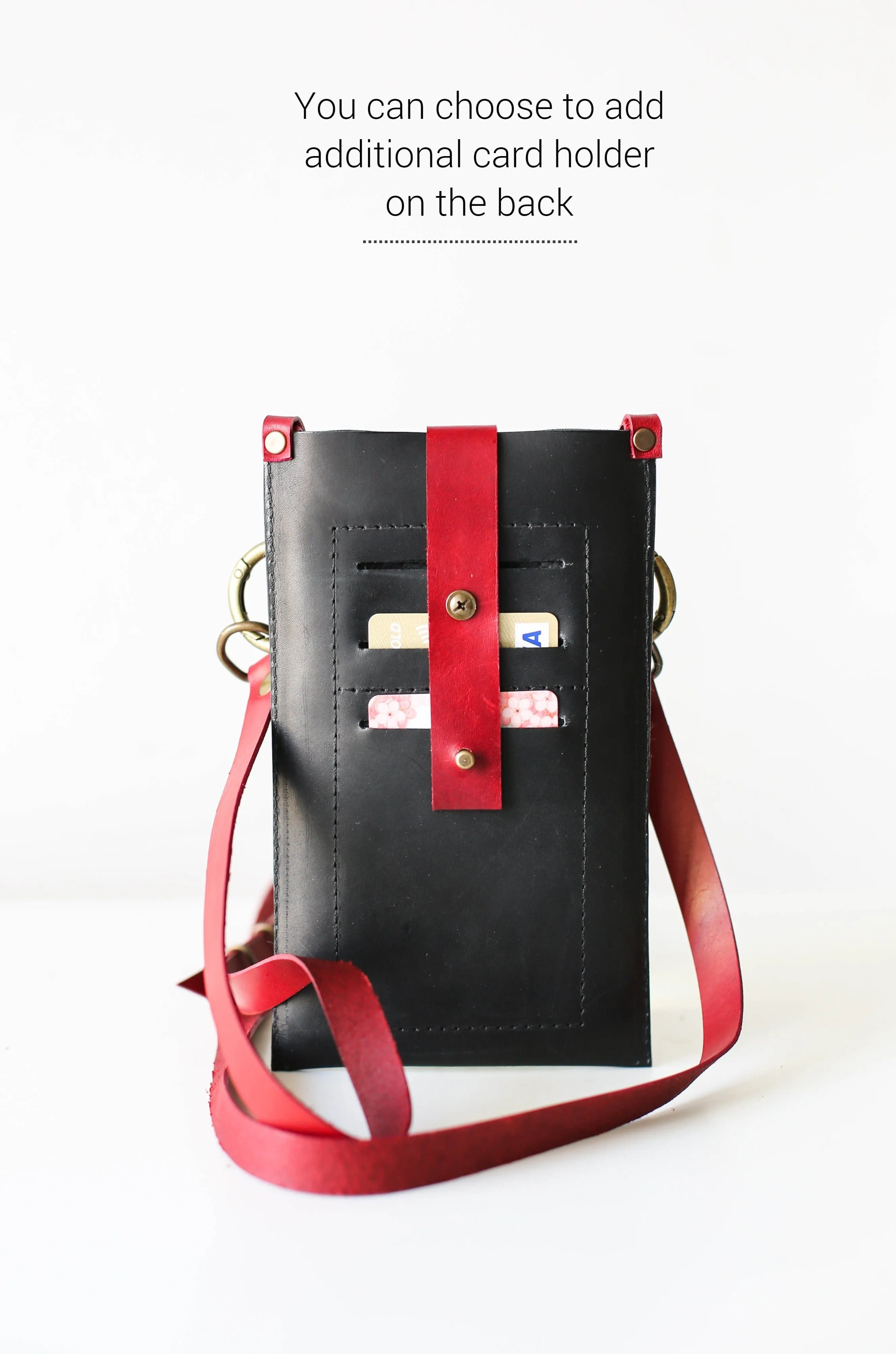 Red Leather Phone Bag