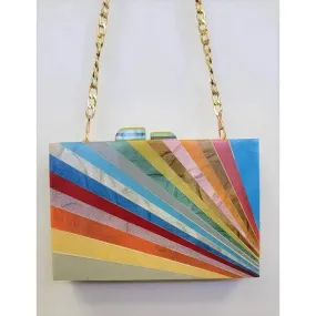 Ricki Designs Bag: Wood Arylic Inlay Clutch