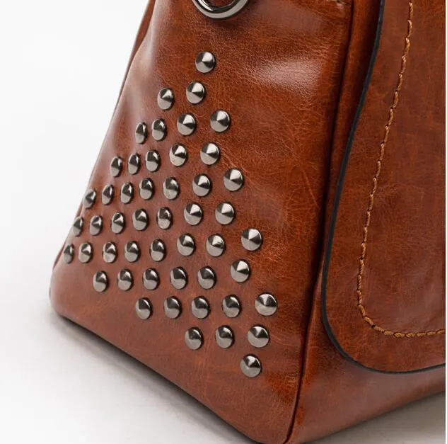 Rivet Design Shoulder Bag