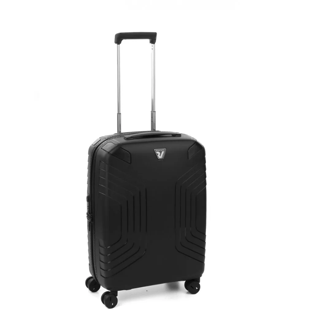 Roncato Ypsilon Carry On 55cm Hardsided Exp Spinner Suitcase Black