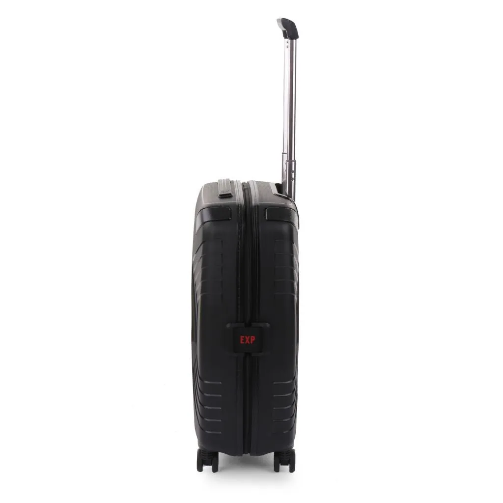 Roncato Ypsilon Carry On 55cm Hardsided Exp Spinner Suitcase Black