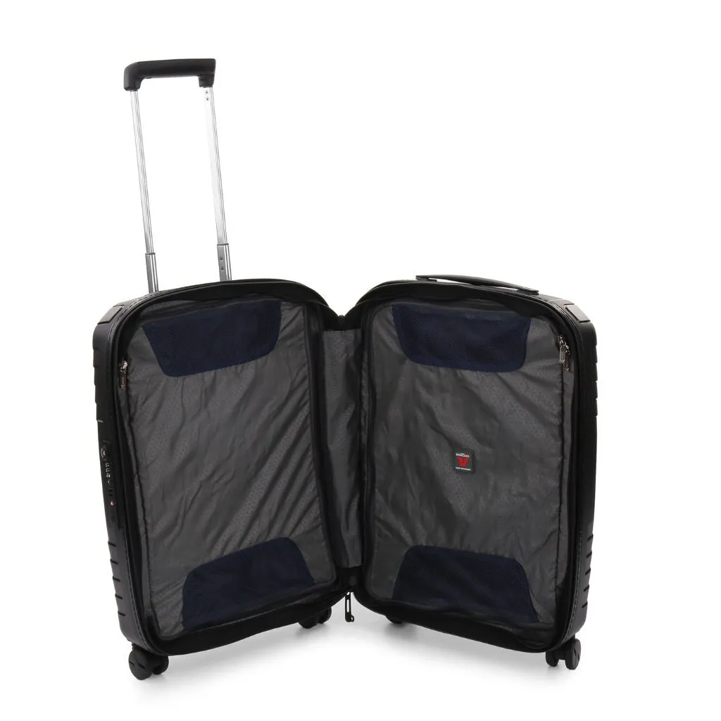 Roncato Ypsilon Carry On 55cm Hardsided Exp Spinner Suitcase Black