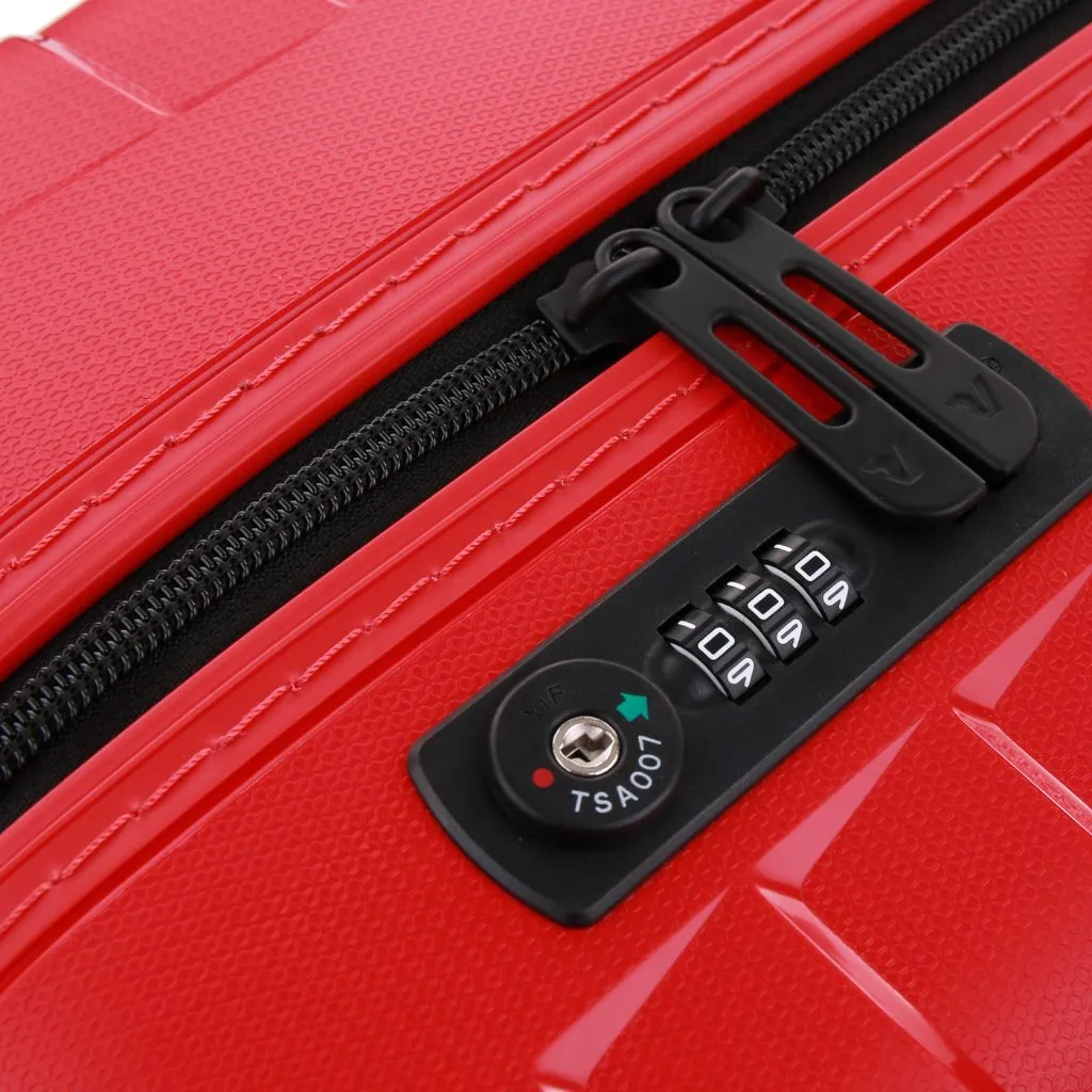 Roncato Ypsilon Carry On 55cm Hardsided Exp Spinner Suitcase Red