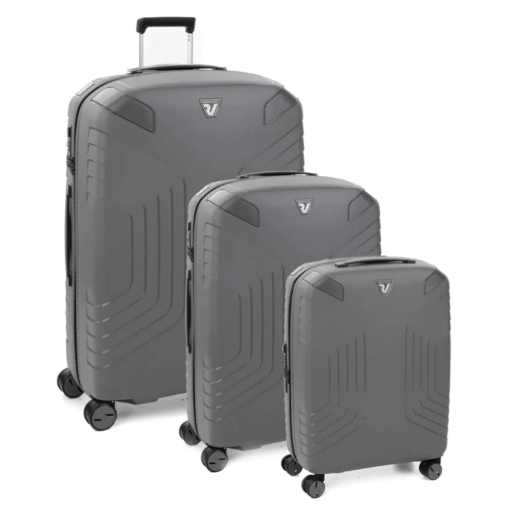 Roncato Ypsilon Hardsided Spinner Suitcase 3pc Set - Grey