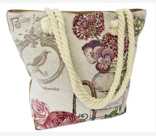 Rope Tote Bag Garden