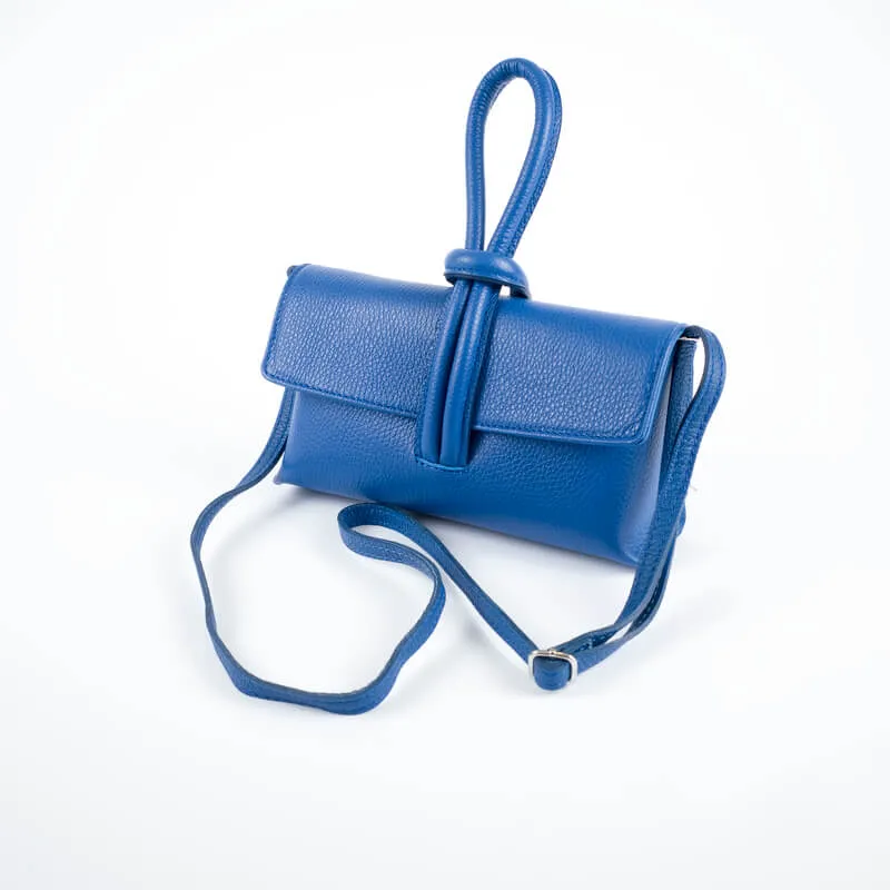 Royal Blue Modern Leather Clutch & Crossbody