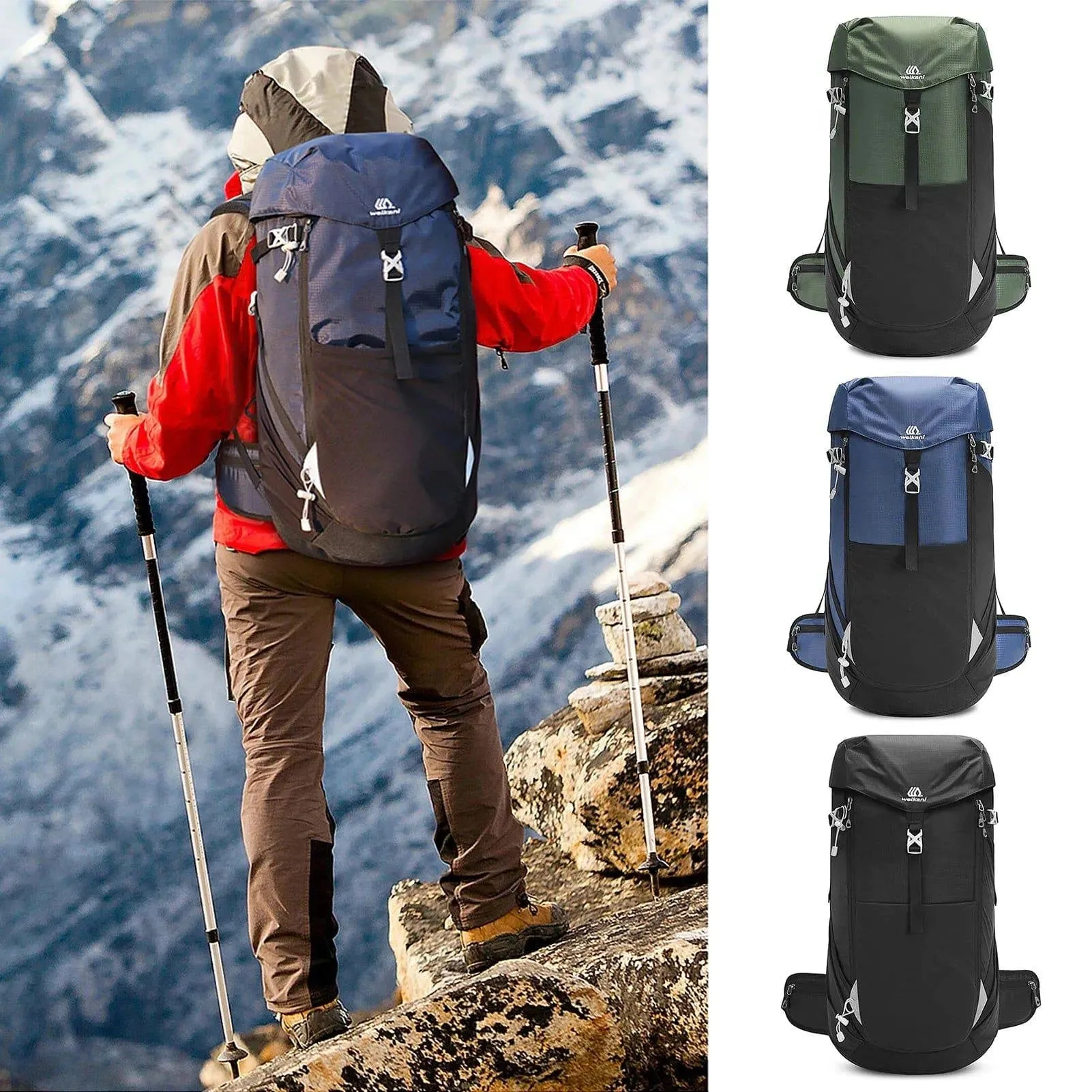 Running Camping 50L Mountaineering Backpack Waterproof Outdoor Running Bicycle Breathable Jogging Daypack Bag for Hiking Camping