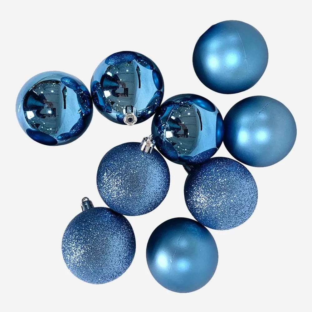 Sapphire Baubles 9pcs (8cm)